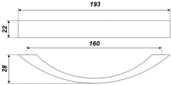 Мебельная ручка RS212CP.3/160