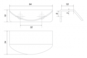 Мебельная ручка DETAIL RT007CP.1/32