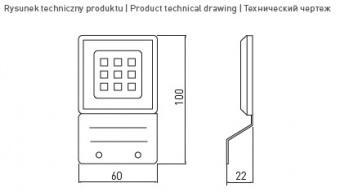 Светильник светодиодный CALDERON хром LD-NKW9ZB-40
