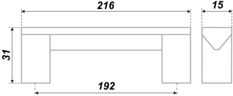 Мебельная ручка RS051AL.16/192
