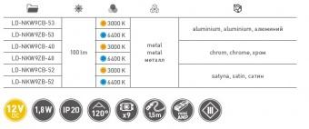 Светильник светодиодный CALDERON хром LD-NKW9ZB-40